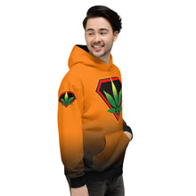 Load image into Gallery viewer, Orange Cannabis man Unisex Hoodie