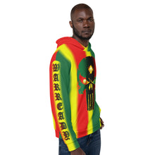 Load image into Gallery viewer, Rasta Coloring style Bornready warready  backside style 1 Unisex Hoodie