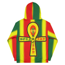 Load image into Gallery viewer, Rasta Coloring style Bornready warready  backside style 2 Unisex Hoodie