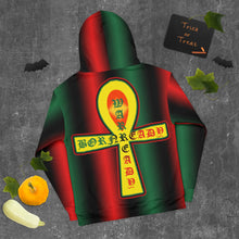 Load image into Gallery viewer, Pan African flag Coloring style Bornready warready  backside style 2 Unisex Hoodie
