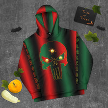 Load image into Gallery viewer, Pan African flag Coloring style Bornready warready  backside style 2 Unisex Hoodie
