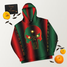 Load image into Gallery viewer, Pan African flag Coloring style Bornready warready  backside style 2 Unisex Hoodie