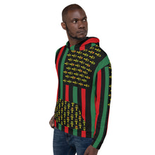 Load image into Gallery viewer, Juneteenth all over print Unisex Hoodie design 1