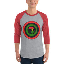 Load image into Gallery viewer, Shield of Africa 3/4 sleeve raglan shirt