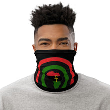 Load image into Gallery viewer, Black Shield of Africa Neck Gaiter