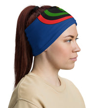 Load image into Gallery viewer, Blue Shield of Africa Neck Gaiter
