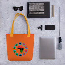 Load image into Gallery viewer, Orange Iron Africa Tote bag