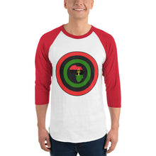 Load image into Gallery viewer, Shield of Africa 3/4 sleeve raglan shirt