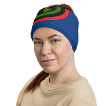 Load image into Gallery viewer, Blue Shield of Africa Neck Gaiter