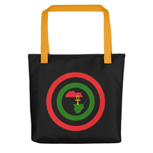 Load image into Gallery viewer, Black Shield of Africa Tote bag