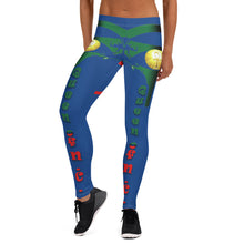 Load image into Gallery viewer, Color Blue Queen of NC Leggings Style 1