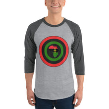 Load image into Gallery viewer, Shield of Africa 3/4 sleeve raglan shirt