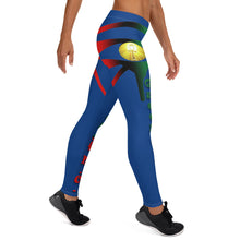 Load image into Gallery viewer, Color Blue Queen of NC Leggings Style 1