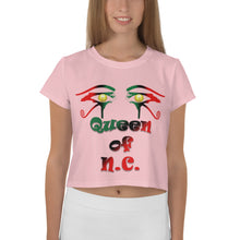 Load image into Gallery viewer, Pink All-Over Print Crop Tee
