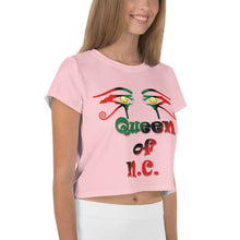 Load image into Gallery viewer, Pink All-Over Print Crop Tee