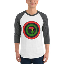Load image into Gallery viewer, Shield of Africa 3/4 sleeve raglan shirt