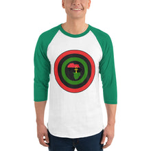Load image into Gallery viewer, Shield of Africa 3/4 sleeve raglan shirt