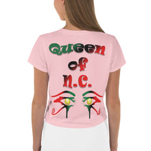 Load image into Gallery viewer, Pink All-Over Print Crop Tee