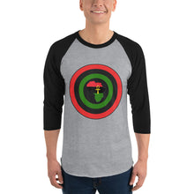 Load image into Gallery viewer, Shield of Africa 3/4 sleeve raglan shirt