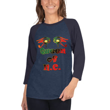 Load image into Gallery viewer, Queen of NC logo 2.....3/4 sleeve raglan shirt