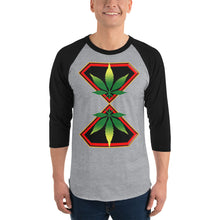Load image into Gallery viewer, Diamond Cannabis man 3/4 sleeve raglan shirt