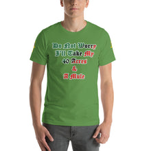 Load image into Gallery viewer, Anubis Do Not Worry I Will Take My 40 Acres & A Mule  Short-Sleeve Unisex T-Shirt