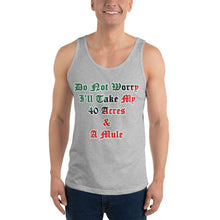 Load image into Gallery viewer, Anubis Do Not Worry I Will Take My 40 Acres & A Mule Unisex Tank Top