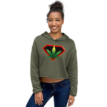 Load image into Gallery viewer, Cannabis woman Crop Hoodie