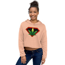 Load image into Gallery viewer, Cannabis woman Crop Hoodie