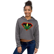 Load image into Gallery viewer, Cannabis woman Crop Hoodie