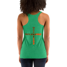Load image into Gallery viewer, Bornready Warready style 1 backside Women's Racerback Tank