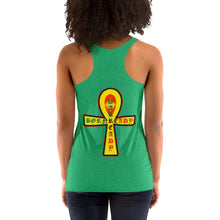 Load image into Gallery viewer, Bornready Warready style 2 backside Women's Racerback Tank