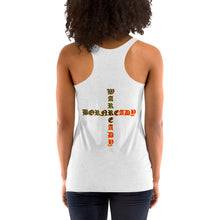 Load image into Gallery viewer, Bornready Warready style 1 backside Women's Racerback Tank
