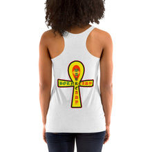 Load image into Gallery viewer, Bornready Warready style 2 backside Women's Racerback Tank