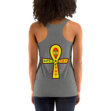 Load image into Gallery viewer, Bornready Warready style 2 backside Women's Racerback Tank