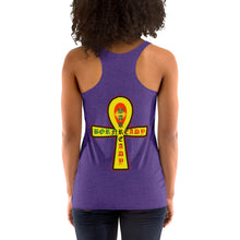 Load image into Gallery viewer, Bornready Warready style 2 backside Women's Racerback Tank