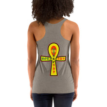 Load image into Gallery viewer, Bornready Warready style 2 backside Women's Racerback Tank