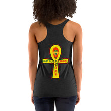 Load image into Gallery viewer, Bornready Warready style 2 backside Women's Racerback Tank