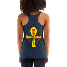 Load image into Gallery viewer, Bornready Warready style 2 backside Women's Racerback Tank
