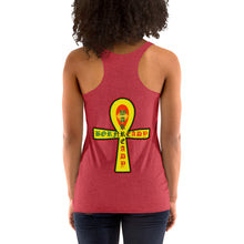 Load image into Gallery viewer, Bornready Warready style 2 backside Women's Racerback Tank
