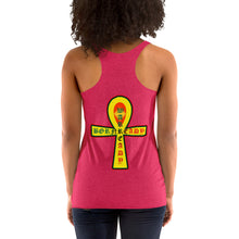 Load image into Gallery viewer, Bornready Warready style 2 backside Women's Racerback Tank