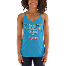 Load image into Gallery viewer, Anubis Do Not Worry I Will Take My 40 Acres & A Mule Women's Racerback Tank