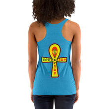Load image into Gallery viewer, Bornready Warready style 2 backside Women's Racerback Tank