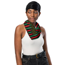 Load image into Gallery viewer, Pan African American flag design 3 All-over print bandana
