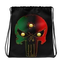 Load image into Gallery viewer, Color Black Bornready warready Style 1 Backside  Drawstring bag

