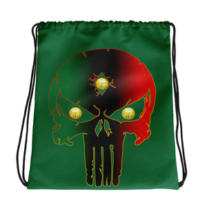 Color Green Bornready warready Style 1 Backside  Drawstring bag