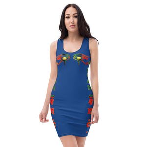 Color Blue 2 Queen of NC Sublimation Cut & Sew Dress