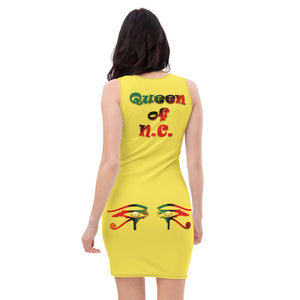 Color Yellow 1 Queen of NC Sublimation Cut & Sew Dress