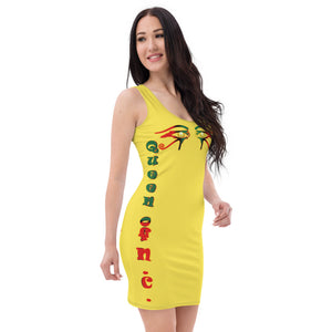 Color Yellow 1 Queen of NC Sublimation Cut & Sew Dress