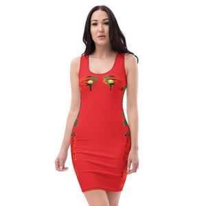 Color Red 1 Queen of NC Sublimation Cut & Sew Dress